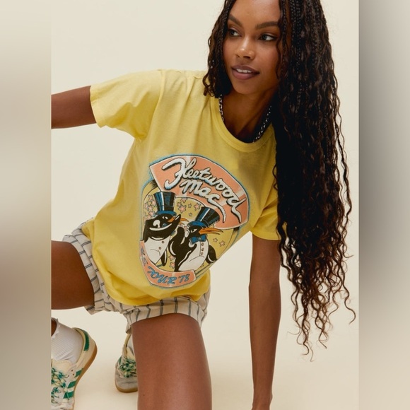 🆕 DAYDREAMER | FLEETWOOD MAC 1978 U.S. TOUR TEE | YELLOW BLOOM | SIZE: SMALL - Picture 4 of 7